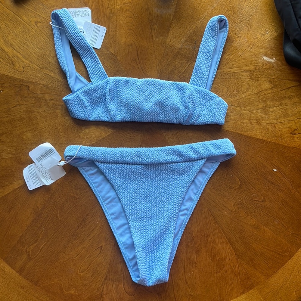 Monday Swimwear- Argentina bottom (M) and Puerto Rico top (S)